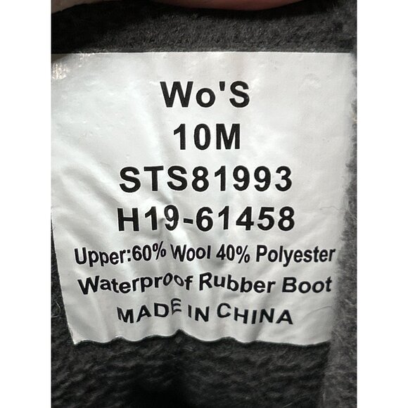 Sperry Womens Insulated Duck Boots Size 10 Gray Quilted Upper & Rubber Sole - Picture 8 of 9